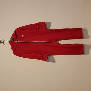 Moncler Red Hooded Kids Jumpsuit Jacket